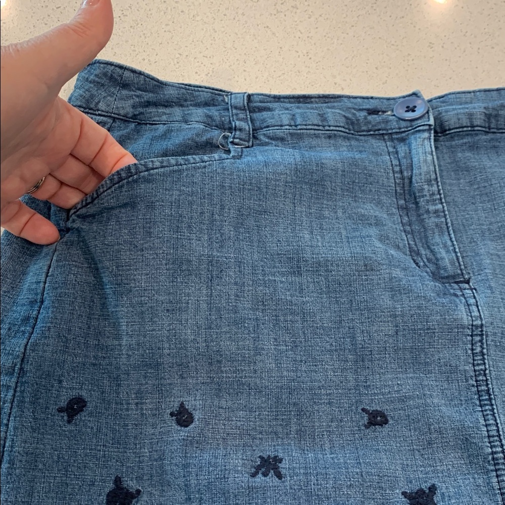 Karen Scott Blue Denim Skort - Picture 4 of 10